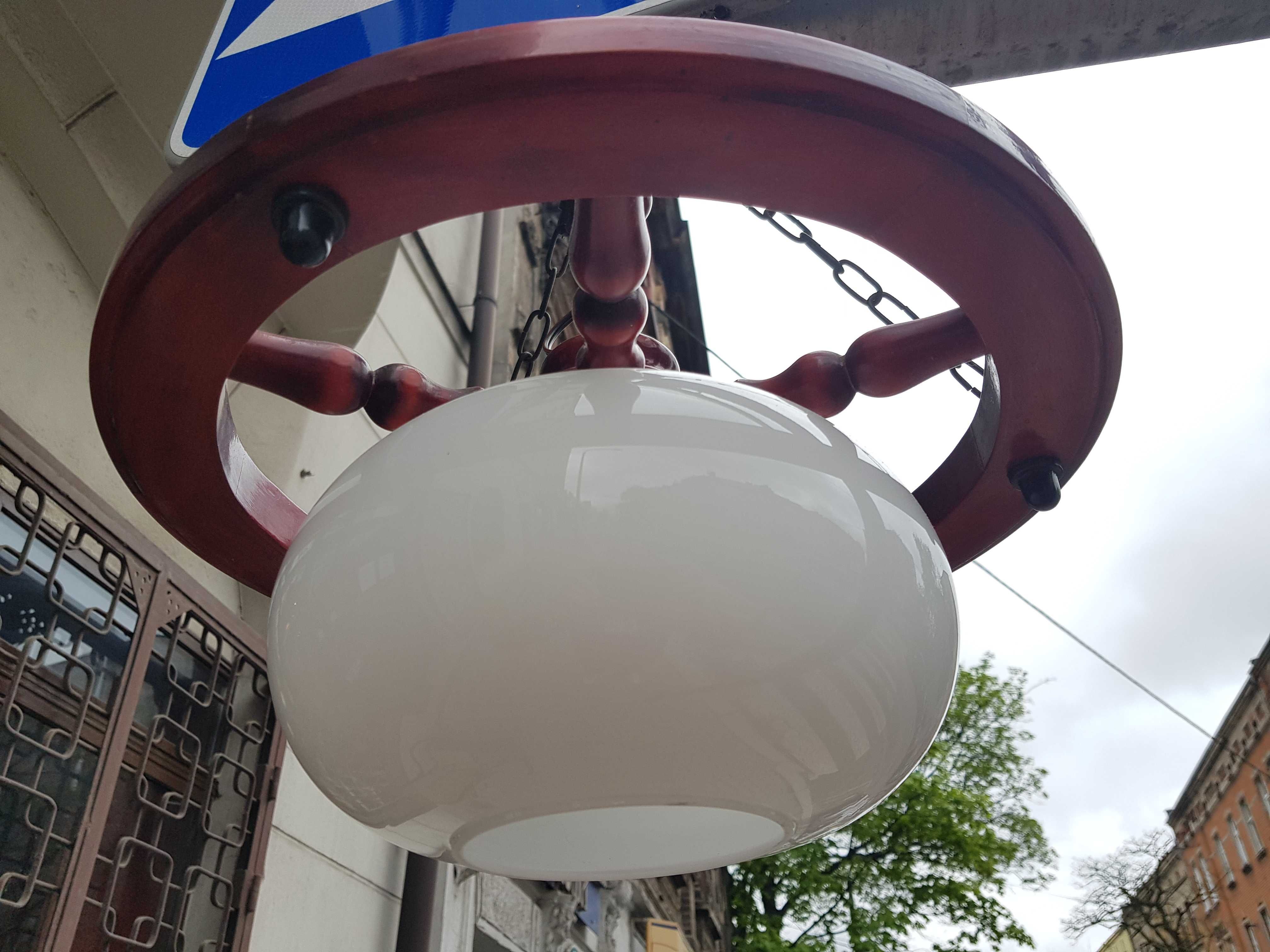 Stara lampa sufitowa marynarska ster żyrandol