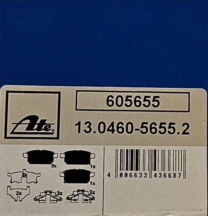 Гальмівні колодки ATE 13.0460-5655.2 (Suzuki SX-4)