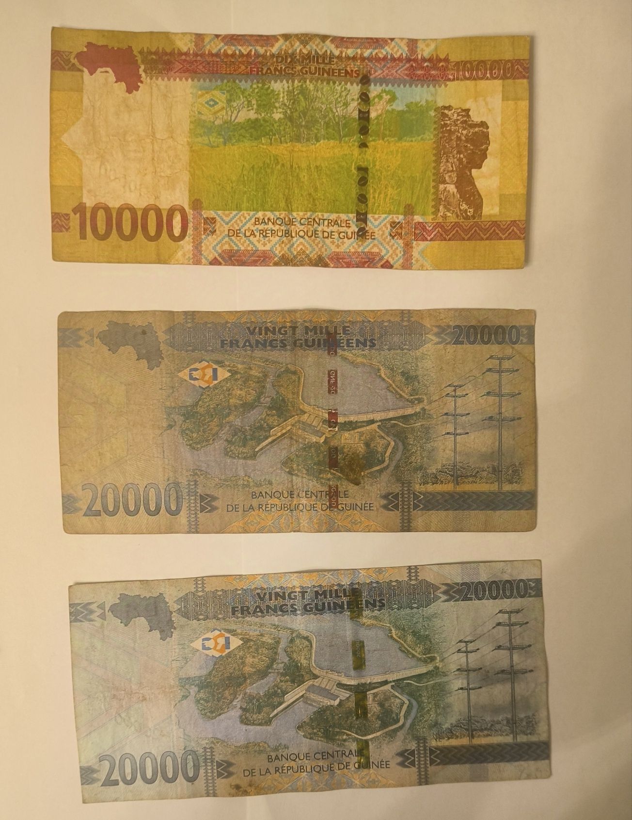 Notas Francs Guiné