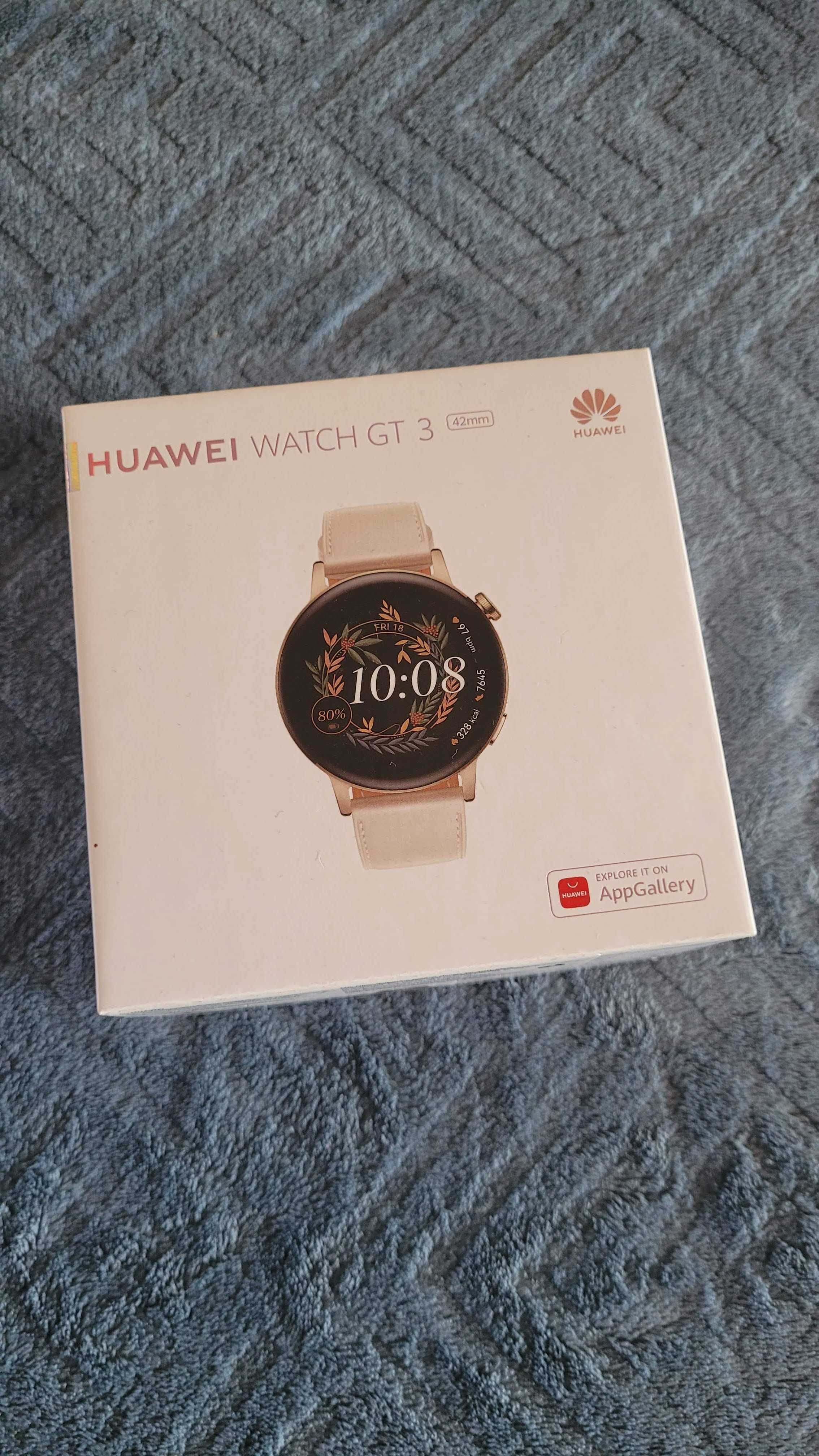 Smartwatch HUAWEI Watch GT 3 42 mm Active Biały plus dodatki