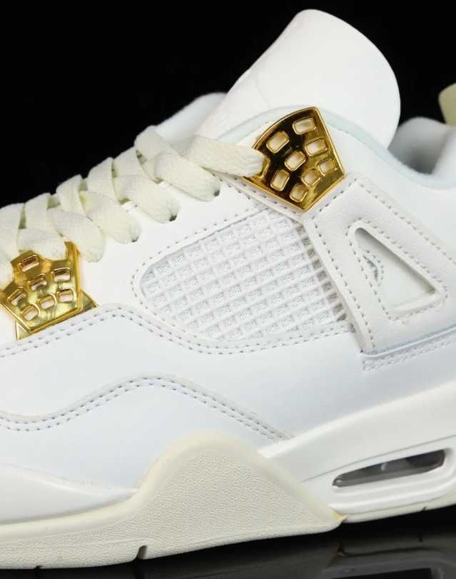 nowy Jordan 4 Retro Metallic Gold Moda rozmiar.38
