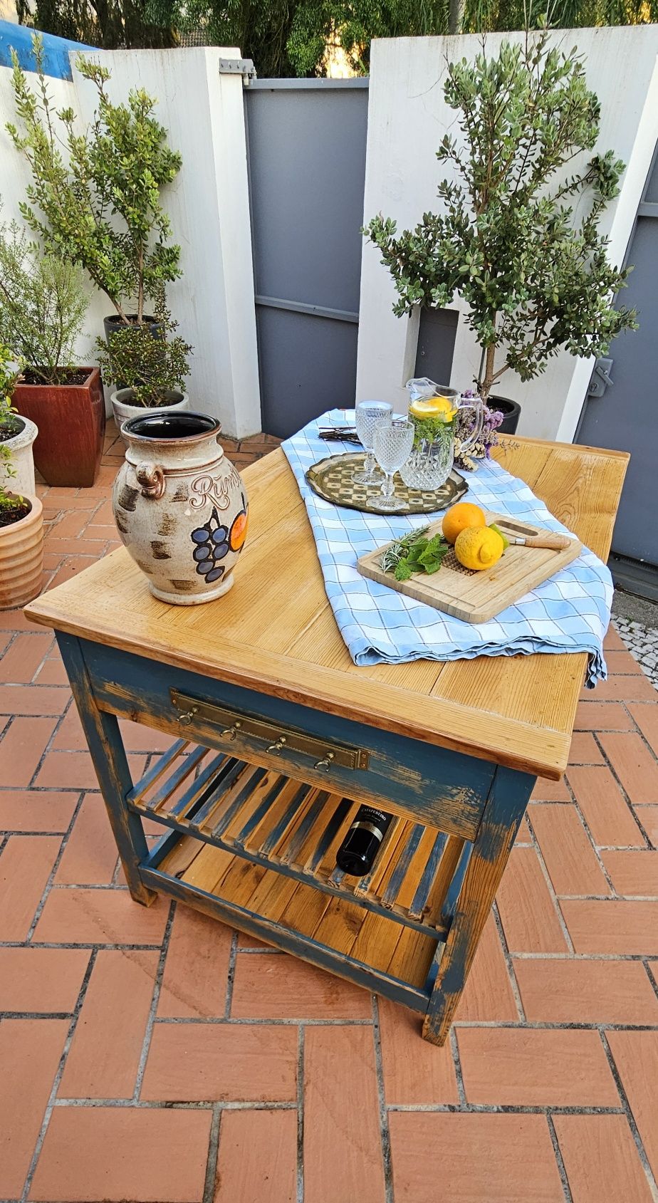 Ilha bancada cozinha rustica antiga