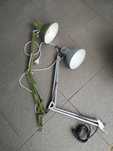 Szwedzka lampa  LEDU WASO 1970 r. druga warsztatowa (cena za 2 szt)
