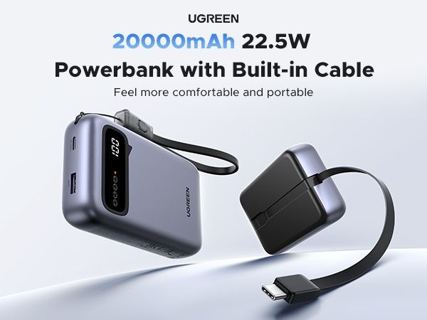 Power Bank UGREEN 20000 mAh — 20W PD / 22.5W QC. Новий.