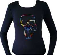 Bluzka Longsleeve Karl lagerfeld granatowa