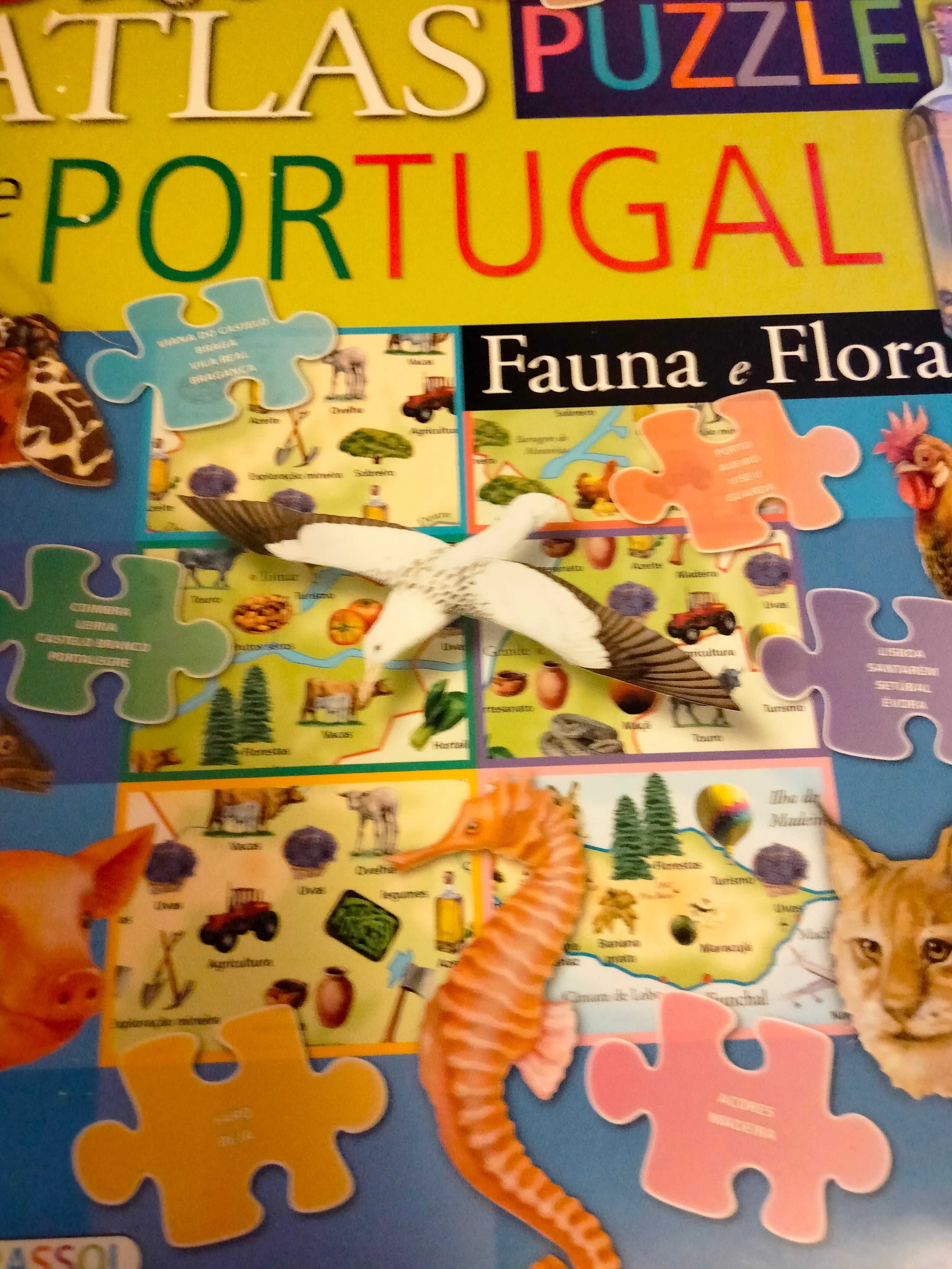 Livro Atlas puzzle de Portugal