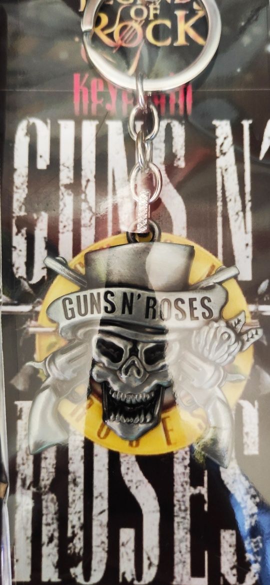 Porta chaves Guns N' Roses Patch LeGo Slash Axel Remendo Rock Merch