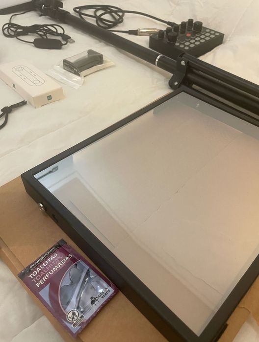 Super Kit com Ring Light, Teleprompt e microfone. Tudo novo!