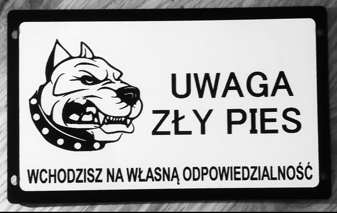 Tabliczki uwaga pies