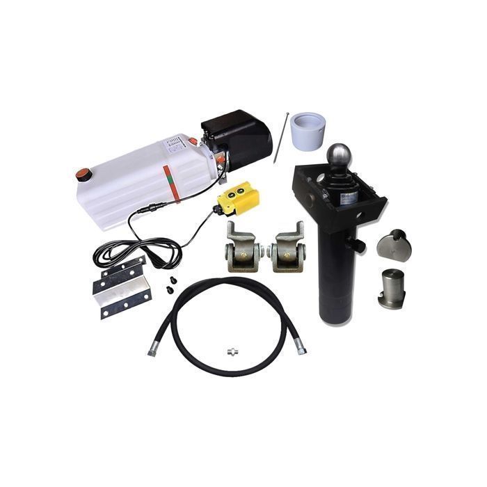 Hydraulika wywrotu 2m 520 5T 24V KIPRA PRZYCZEPKI + ZAWIASY [7319]