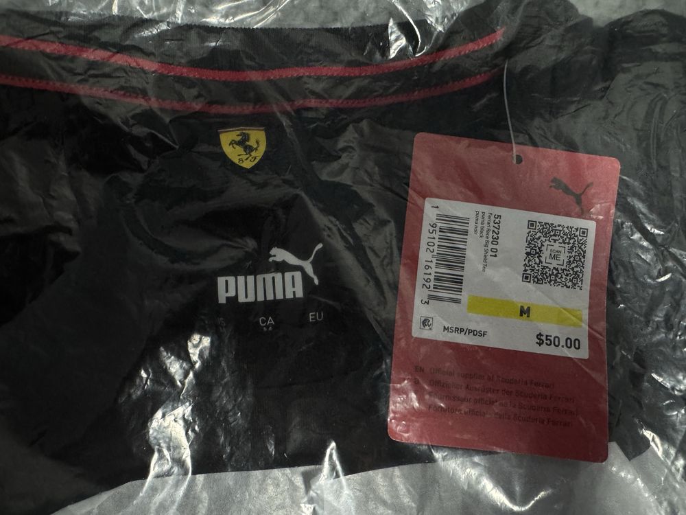 НОВА PUMA FERRARI ОРИГІНАЛ M чорна чоловіча футболка феррарі 53723001