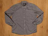 Koszula H&M l.o.g.g. XL regular paski szara biała casual bawełniana