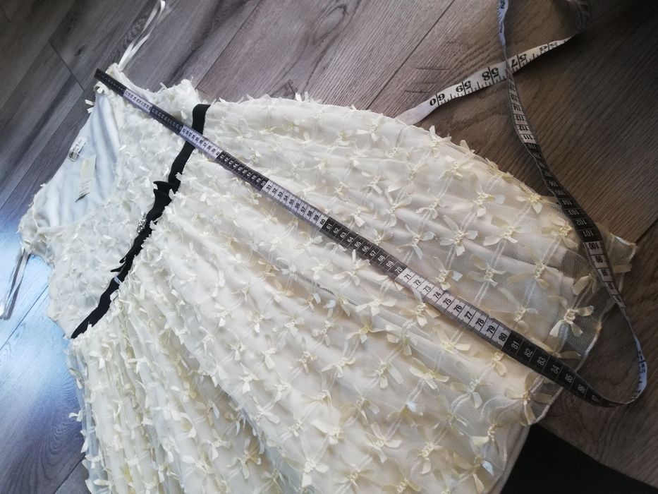 R. 38 nowa sukienka damska w kokardki wesele komunia chrzciny roczek