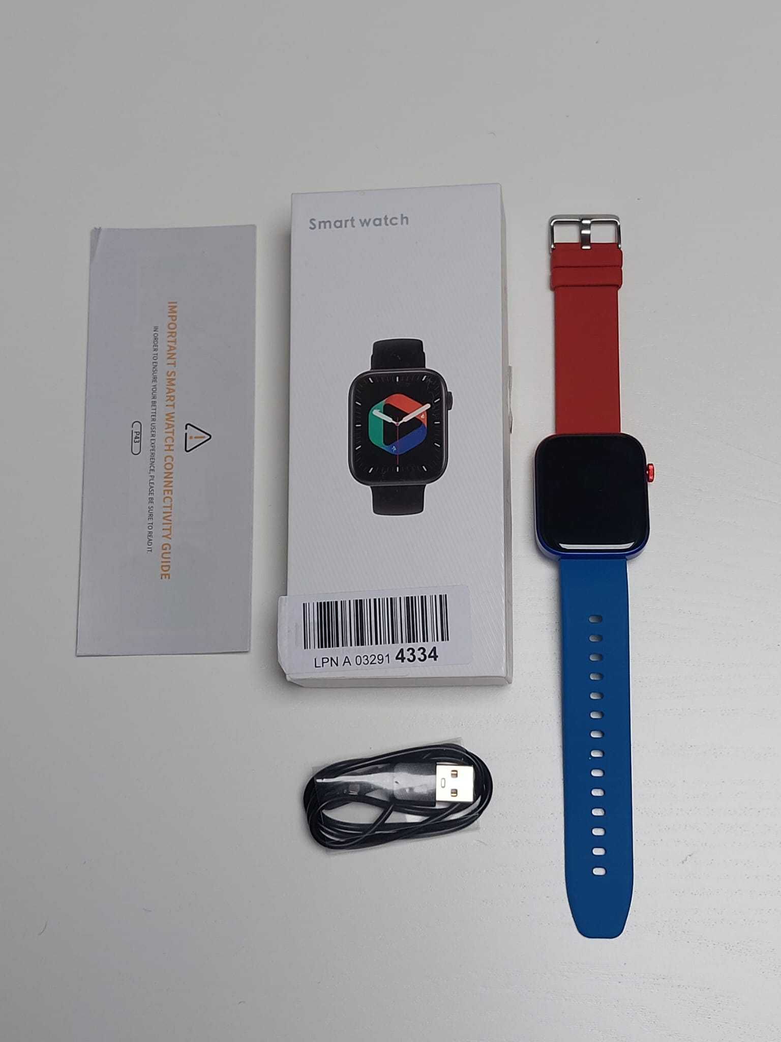 Smartwatch Czerwono Niebieski P43