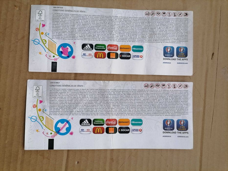 Bilhete Meia/Final EURO 2016 PORTUGAL vs País de Gales Campeões Europa