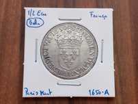 Moeda 1/2 Ecu 1650-A França  (Bela)