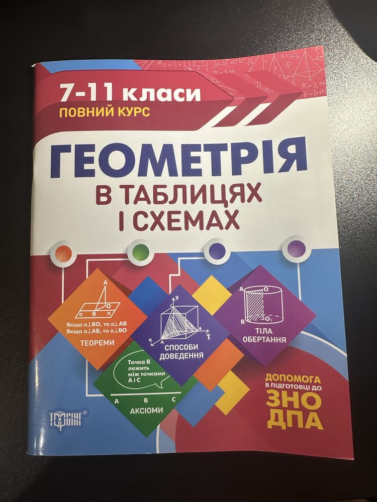 Геометрія в таблицях і схемах 7-11 класи: довідник