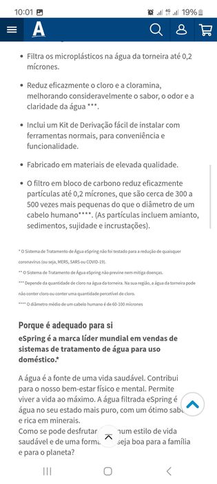 Nova eSpring | Maquina purificadora de água