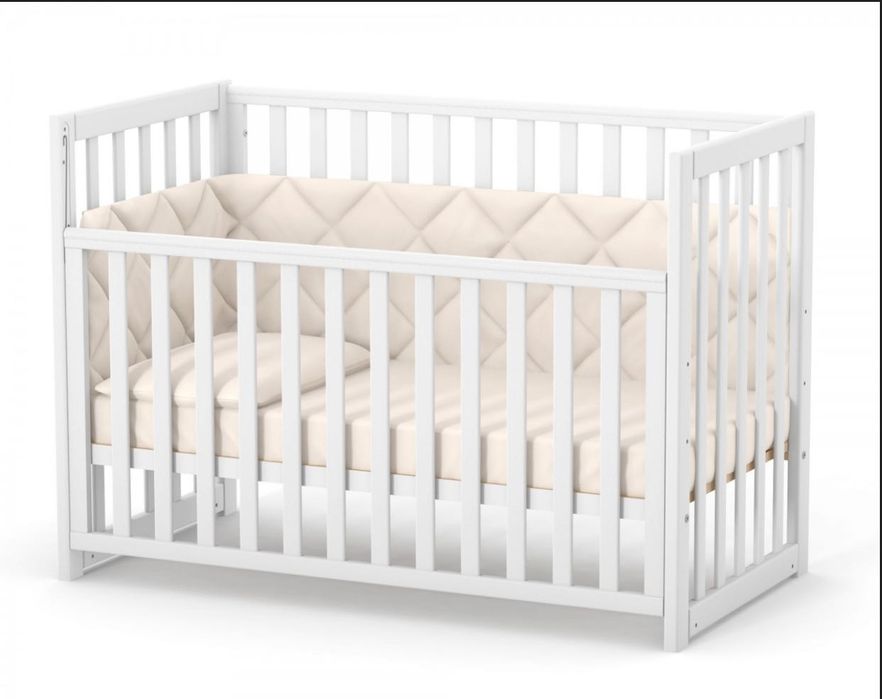 Ліжко дитяче Veres біле маятниковий механізм з висувною шухлядою