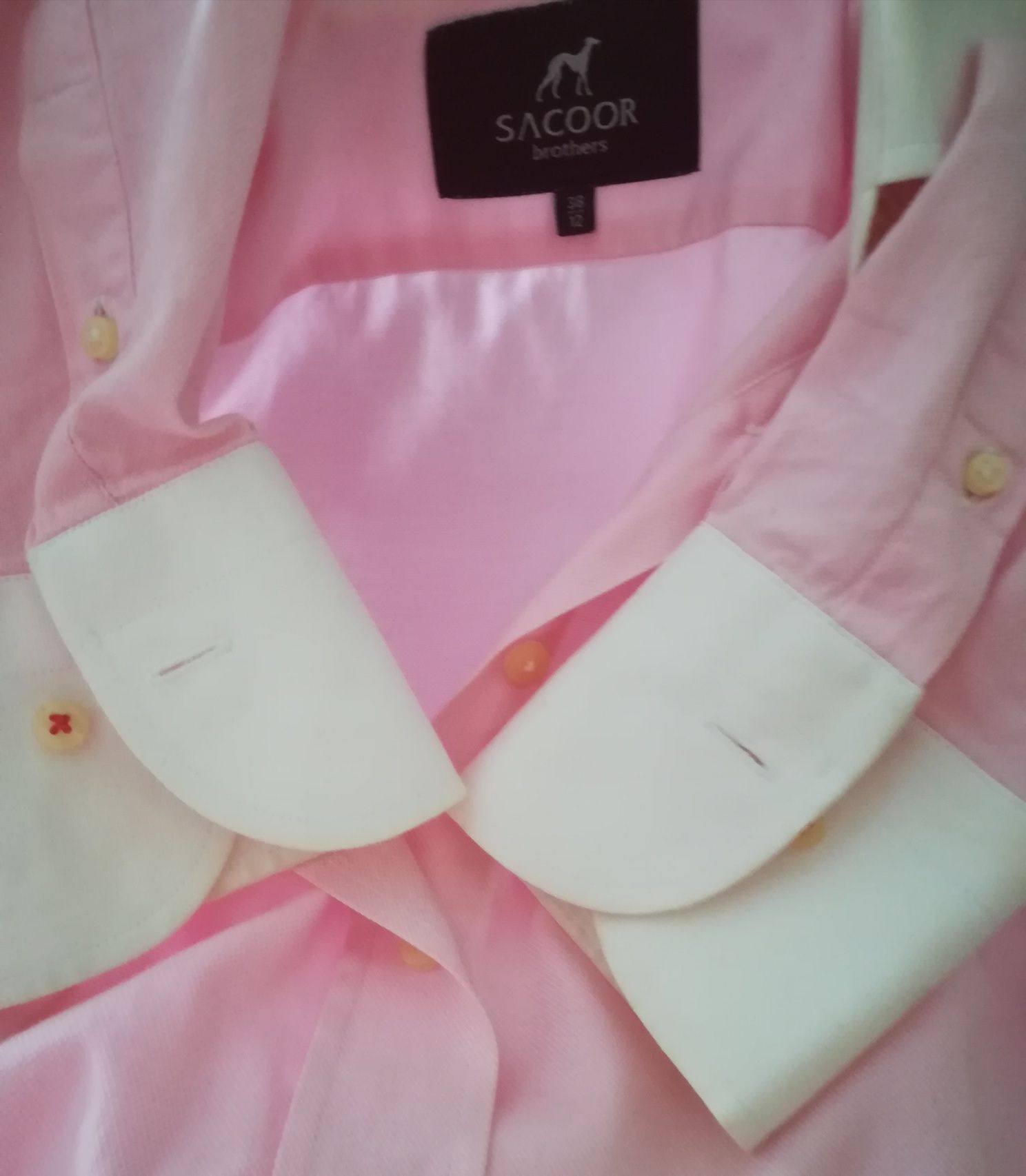 Blusa Rosa Sacoor 38 c/ cotoveleira