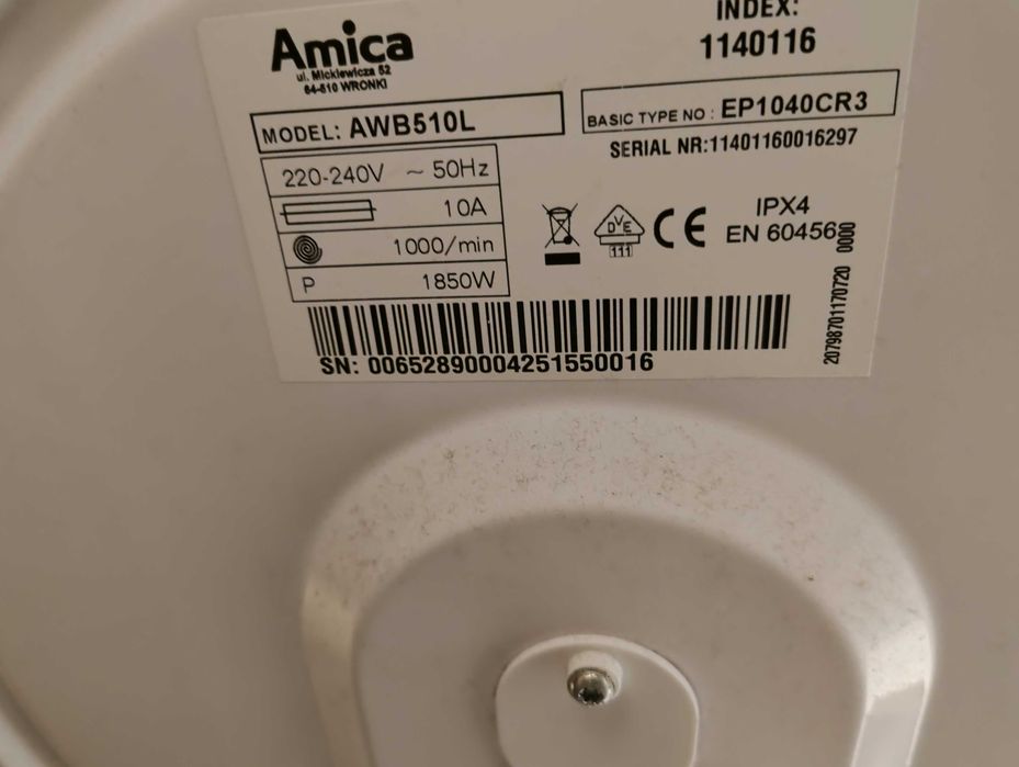 Pralka Amica uszkodzony programator