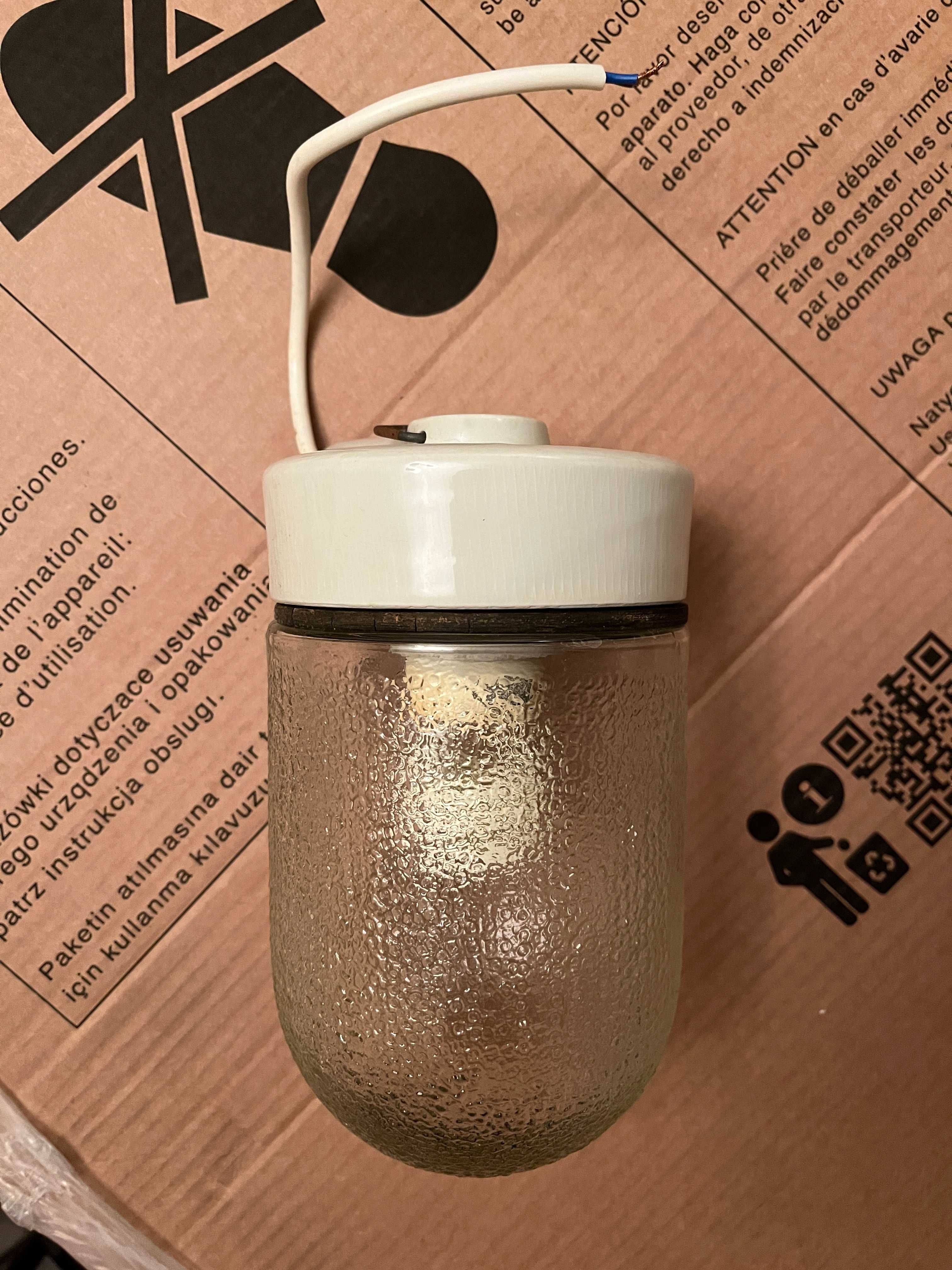 Lampa ceramiczna PRL loft vintage retro