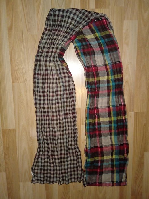 Apaszka szal 180 cm dwustronna kratkę kratę