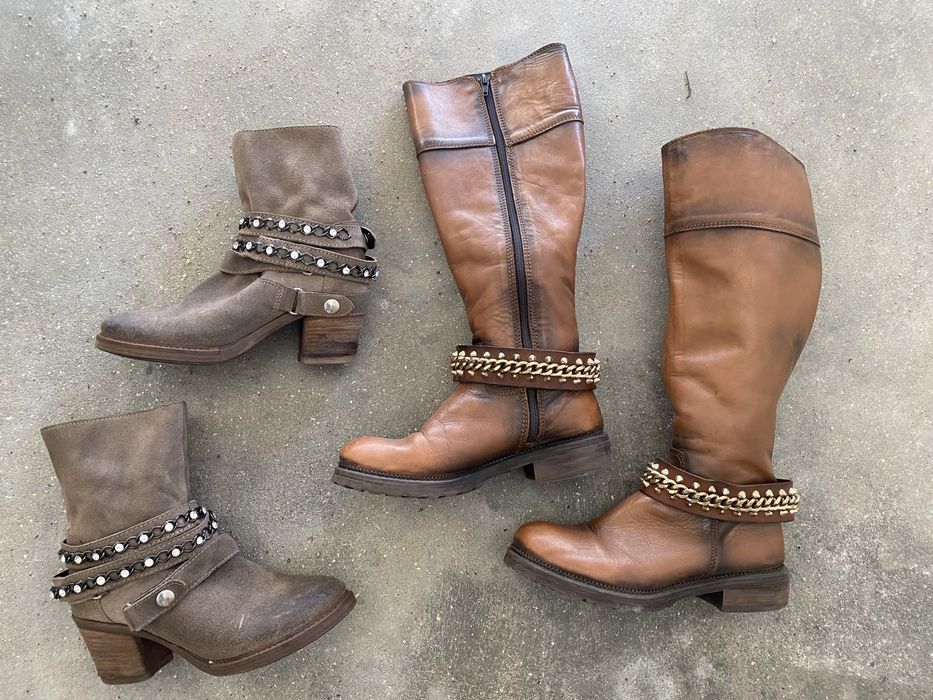 Sandalias italianas , de ganga marca prof ,  botas exe como novas