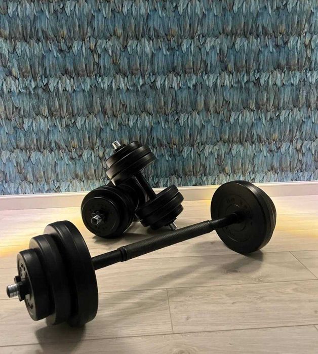 Штанга гантелі набір / набор гантели и штанга + Подарунок. Виробник