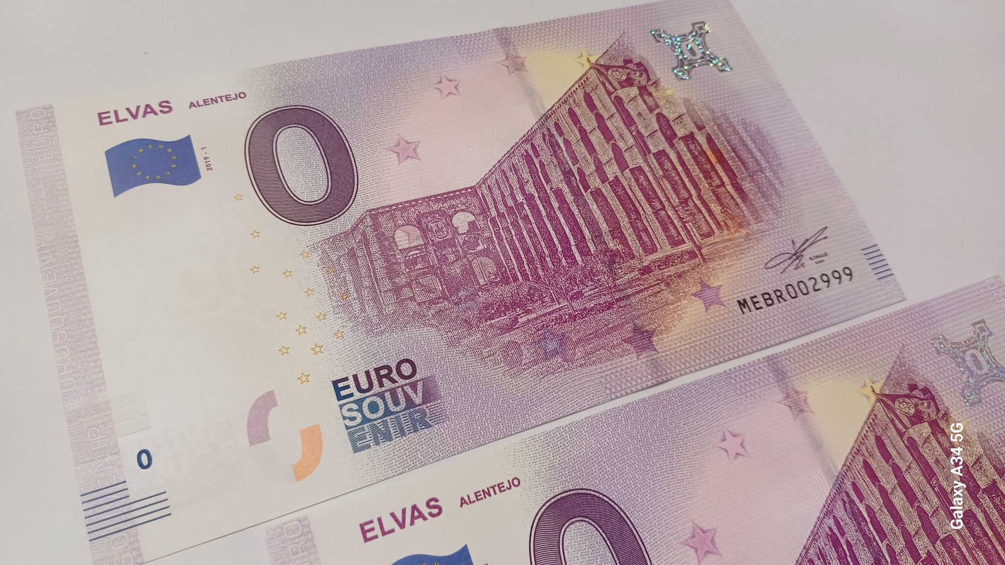 PORTUGAL-- 0 euro notas 2 seguidas Elvas