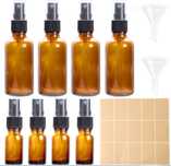 Butelki z Rozpylaczem Szklane 4x50 ml i 4x10 ml z Lejkami i Etykietami