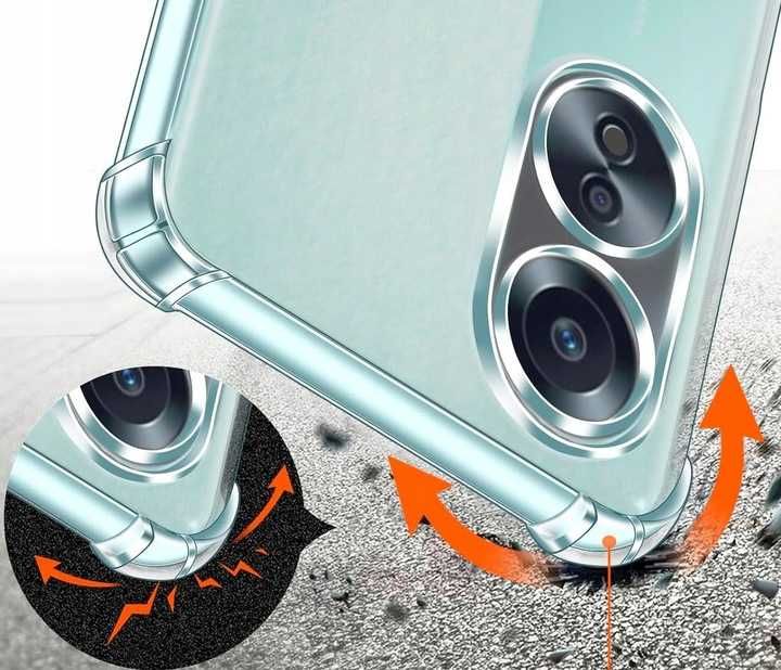 Etui Anti-Shock do Oppo A58 4G / A78 4G + Szkło Hartowane