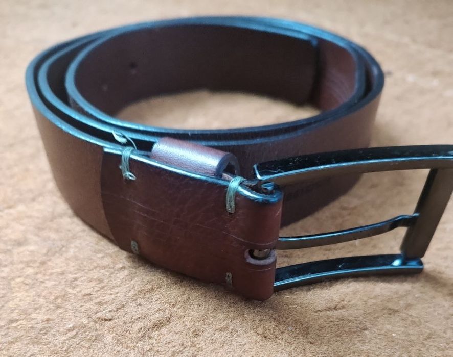 Шкіряний італійський чоловічий пояс ремінь пасок