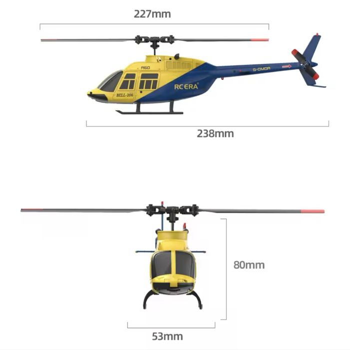 Helikopter zdalnie sterowany Bell 206 A60