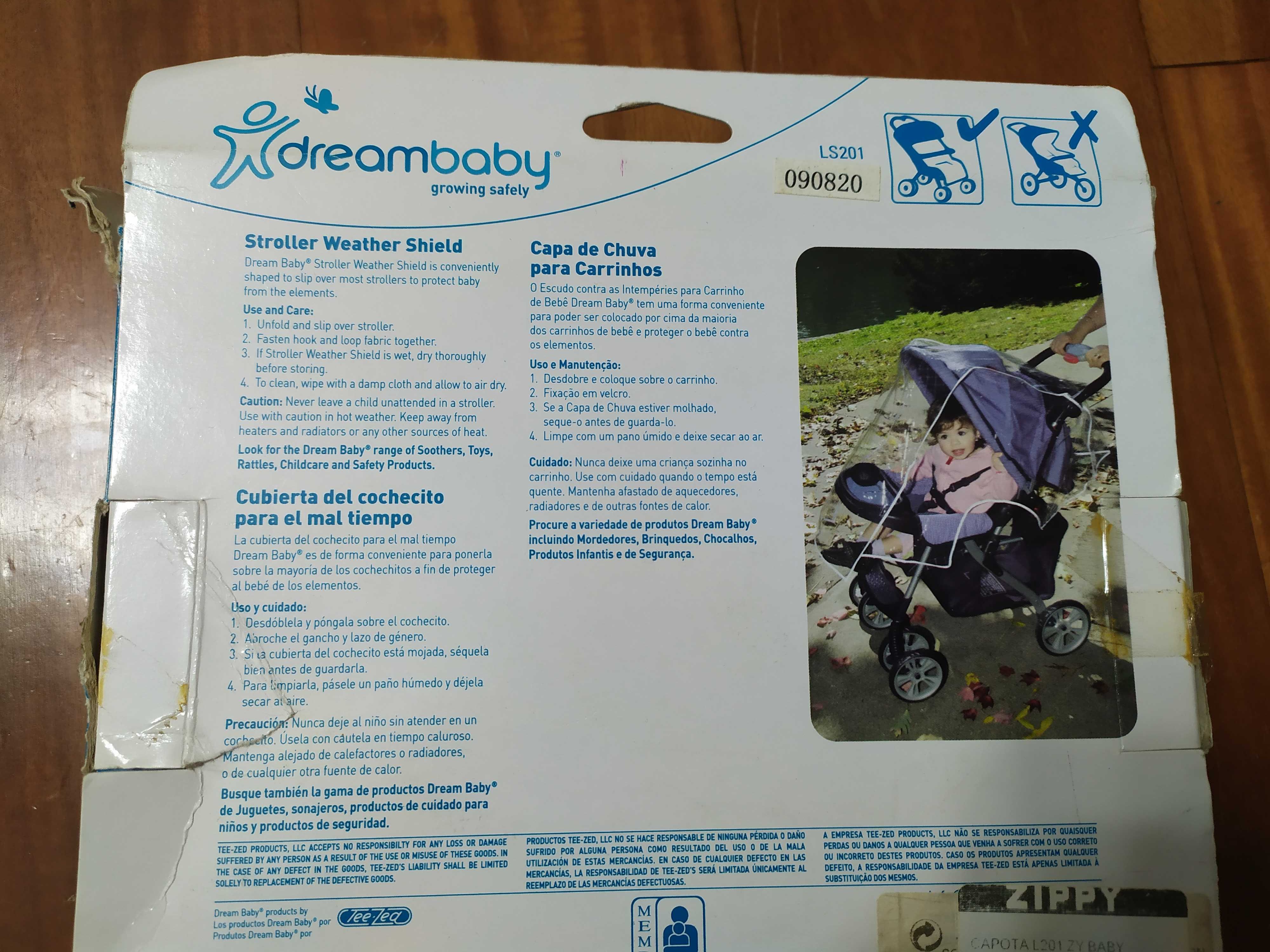 Capa de chuva para carrinhos de bebé