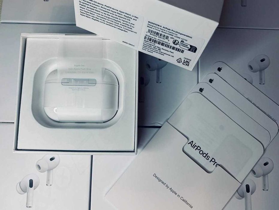 Беспроводные Наушники Airpods pro 2 LUX 1в1 без шумки +чехол