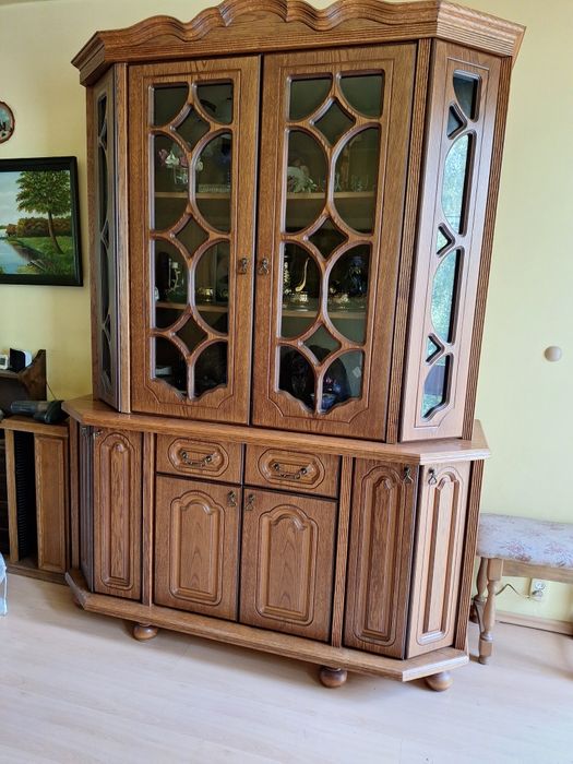 Kredens z szafką tv dębowy. Jak nowy. Okazja