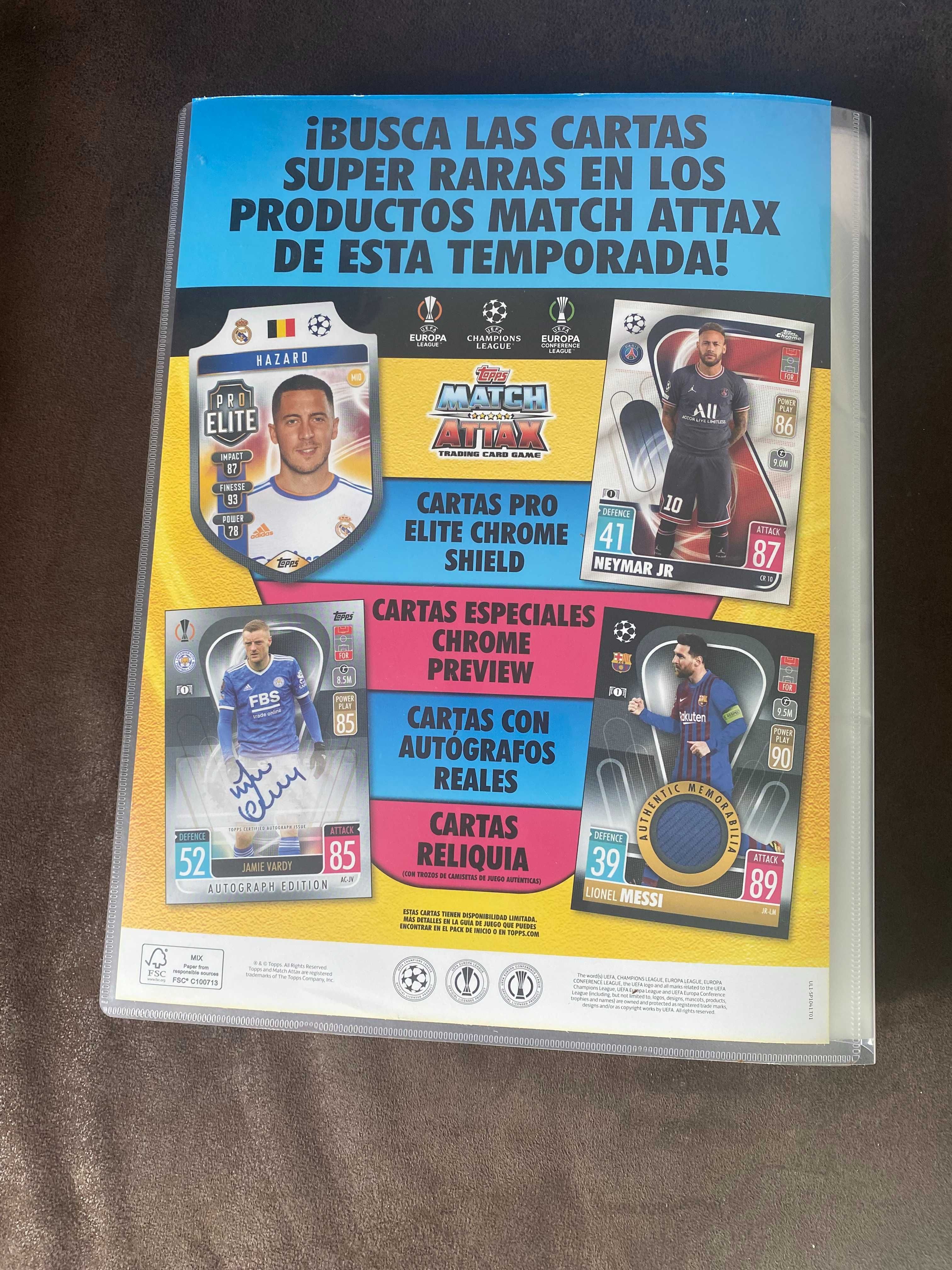 Caderneta Cromos-Match Attax-21/22-(Topps+3+31+15+4+4 Latas)Completa