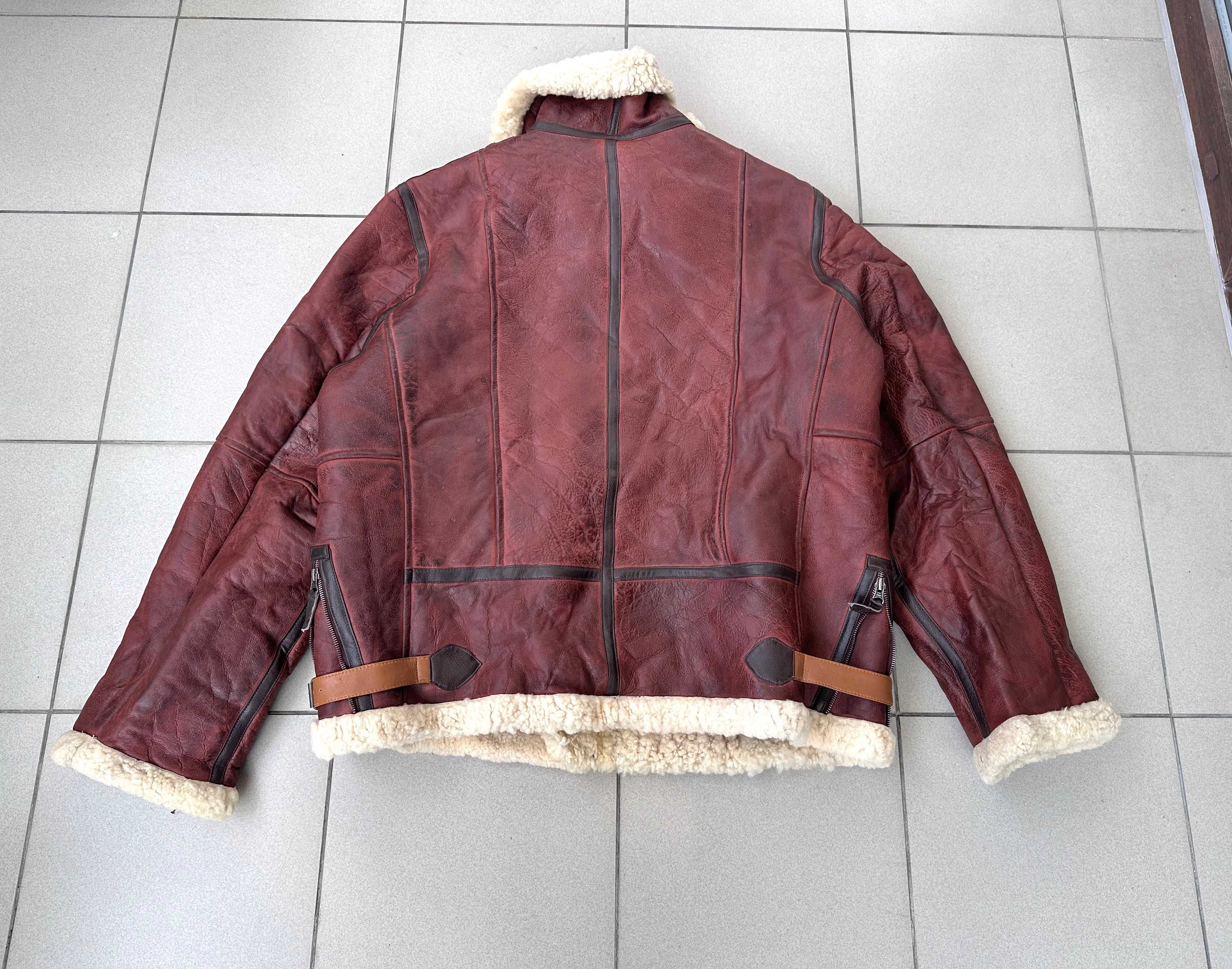 Kurtka skórzana kożuch pilotka Aviator Type B-2 baran r. XXL