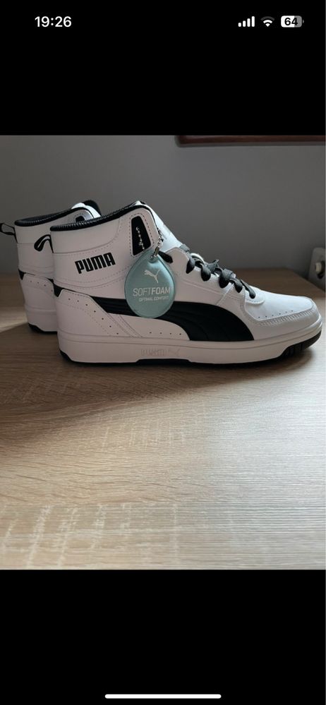 (NOWE) Puma Rebound LayUp SL | Biało-czarne |