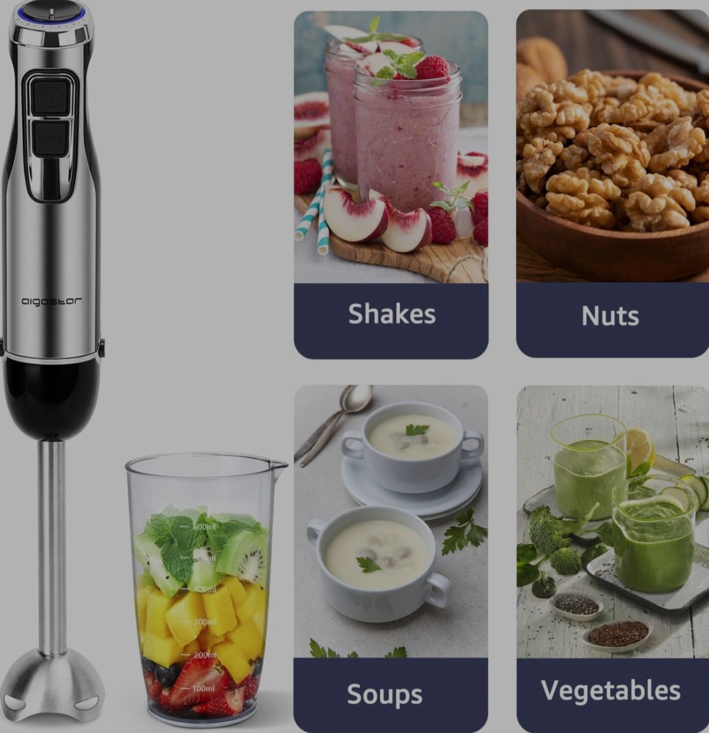 Blender reczny Aigostar 1000w