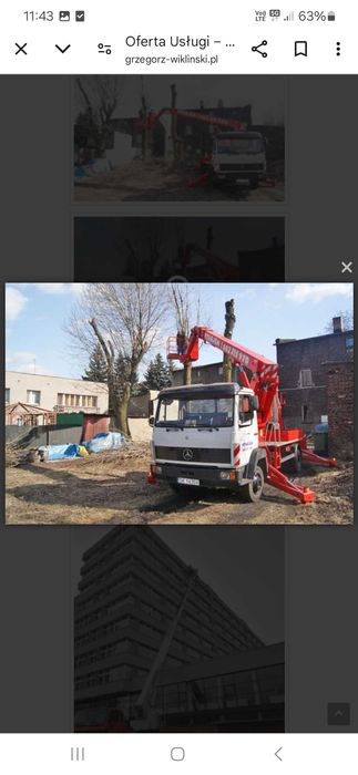 Zwyżka, podnośnik koszowy wynajem