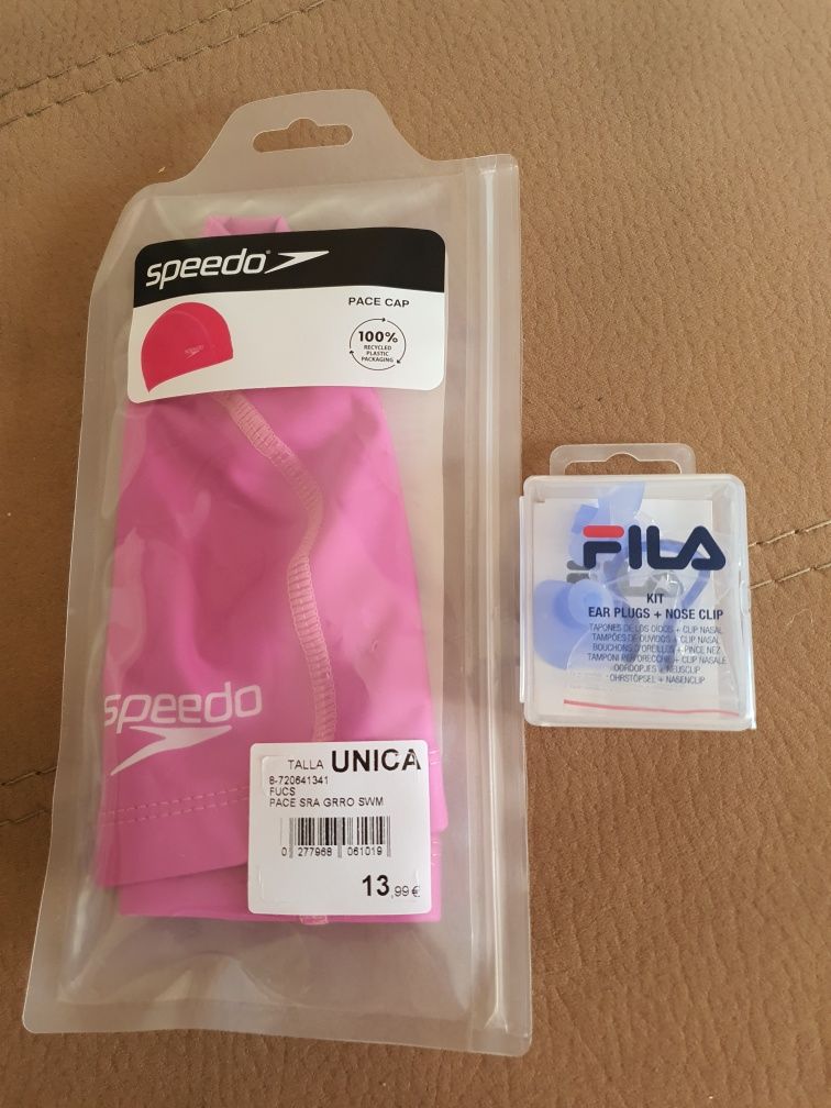 Touca +tampões + clip nasal natação Novos