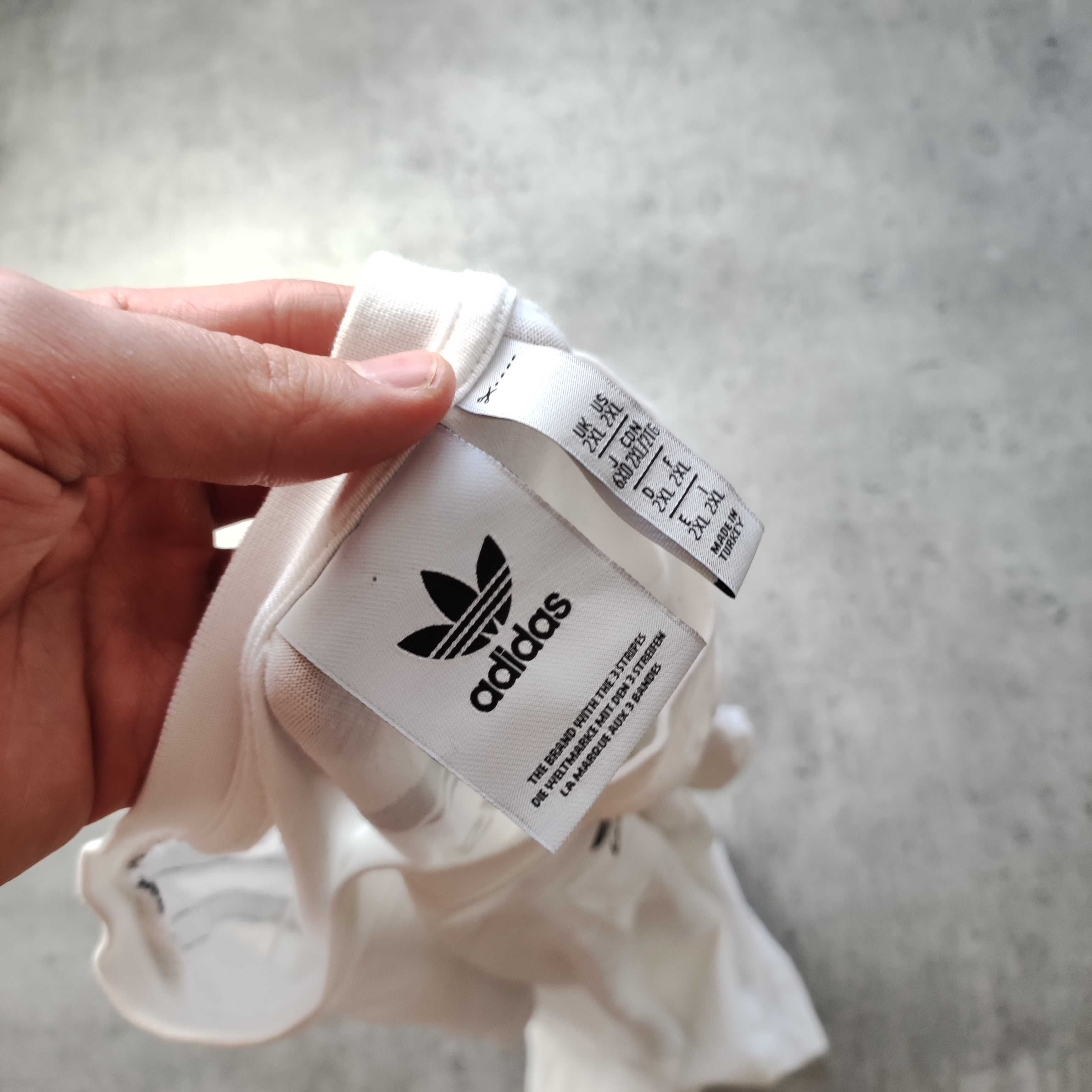 MĘSKA Koszulka Bawełna PREMIUM Sport Casual Adidas Duże Logo Plecy