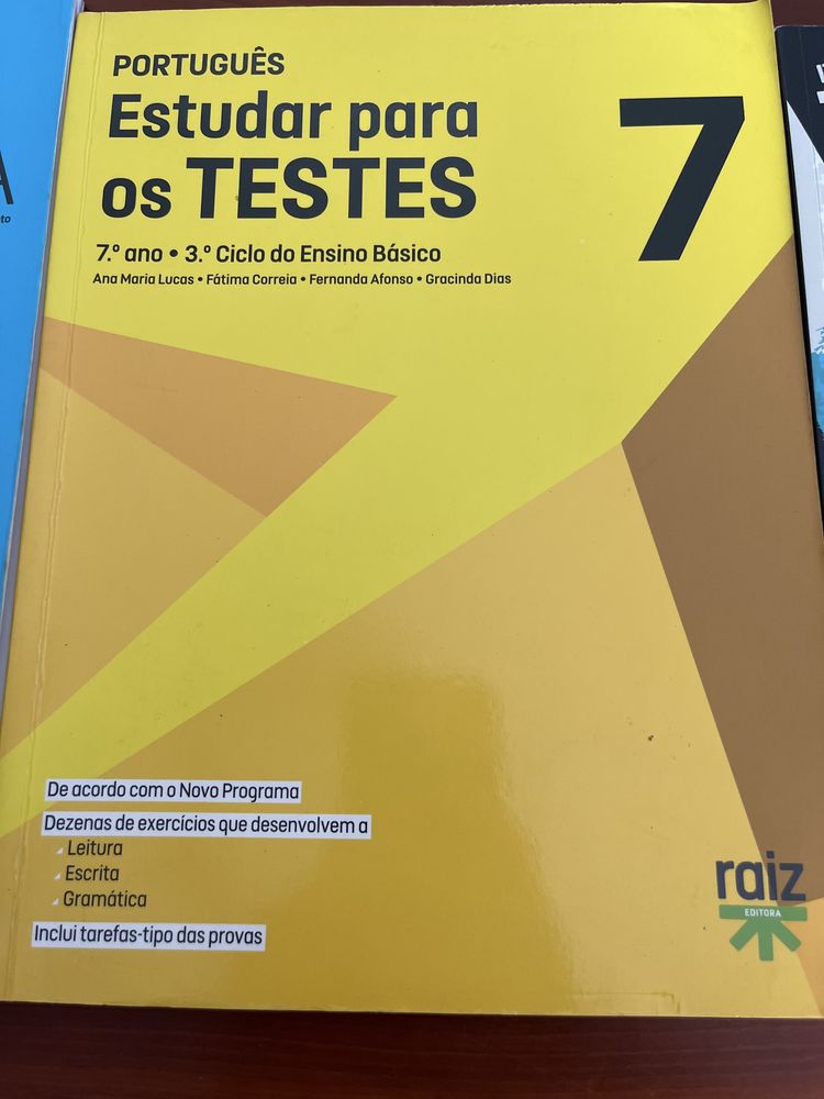 Livros de apoio de portugues de 7.ºano