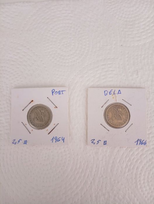 Moedas 2,5$ Escudos Raras 1964/66