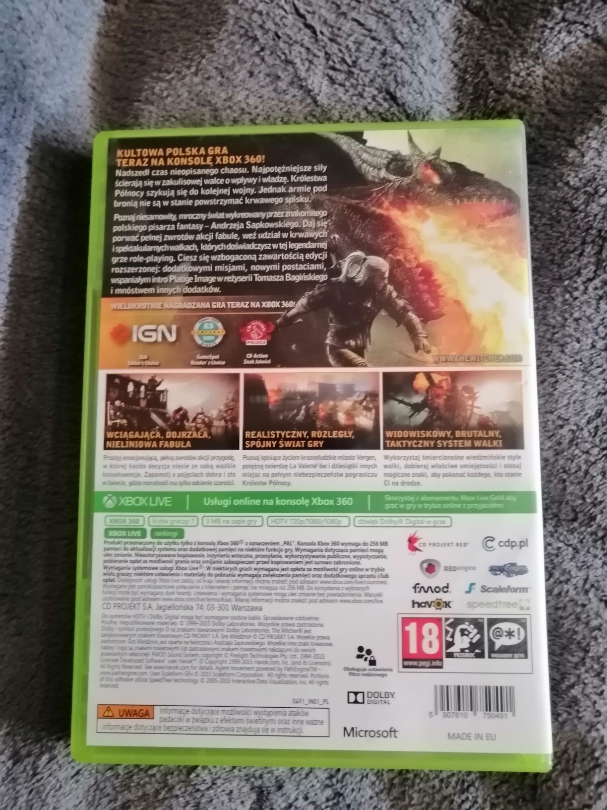 Wiedźmin 2 PL xbox 360