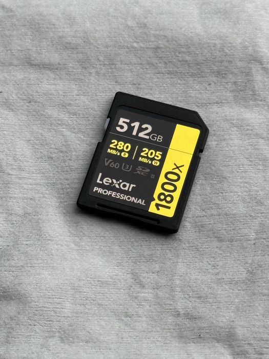Карта памяти Lexar 512GB Professional 1800x UHS-II SDXC GOLD Series