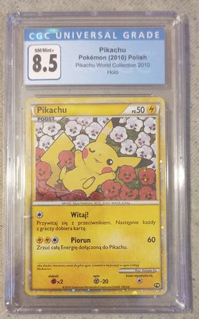 Pokemon Pikachu World Collection 2010 Polski CGC 8.5
