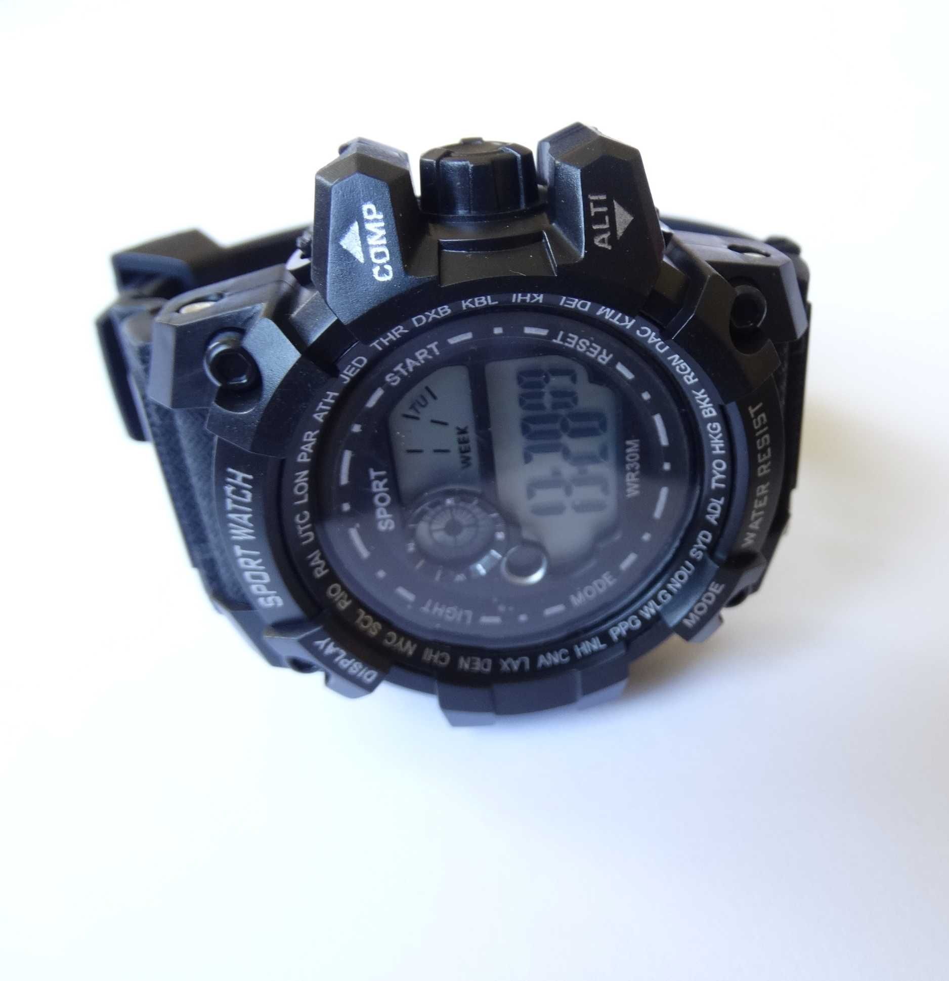 Zegarek wojskowy elektroniczny sportowy shockproof LED cyfrowy